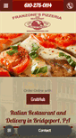 Mobile Screenshot of franzonespizza.com